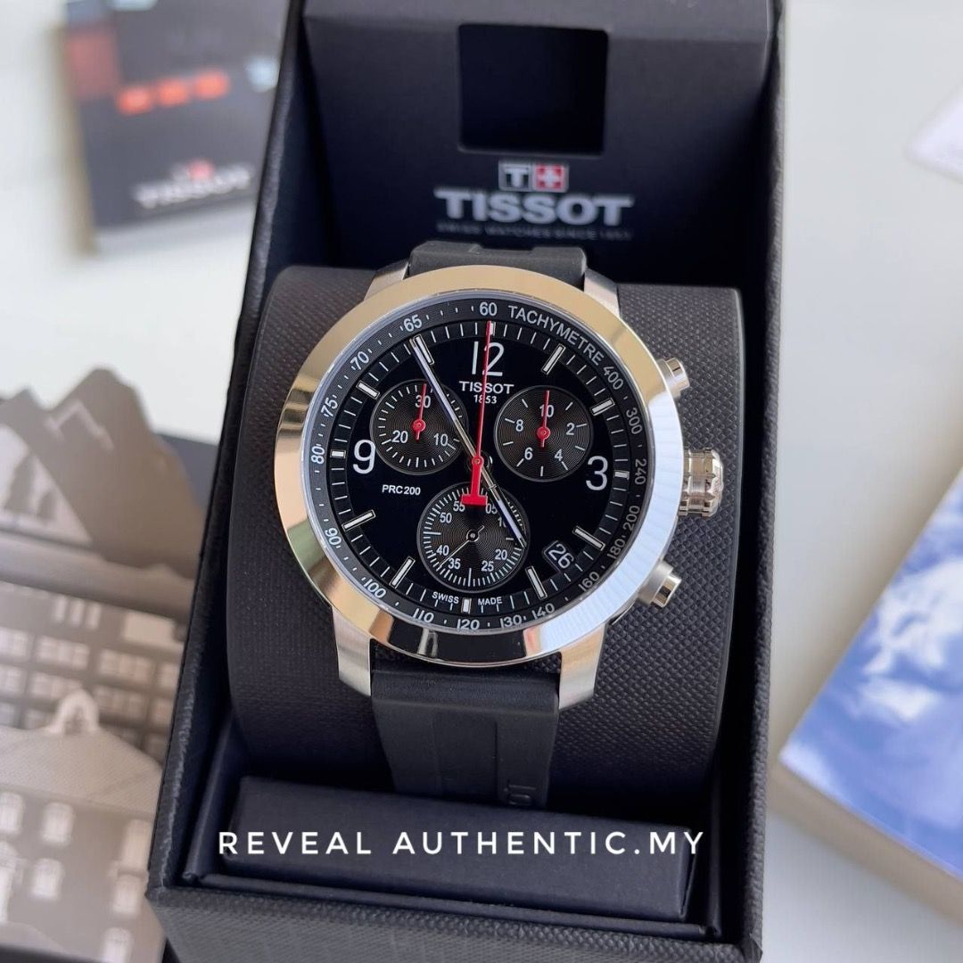 Tissot TSport Tachymeter PRC 200 Chronograph Quartz T114.417.17.057.00, Men's Fashion, Watches