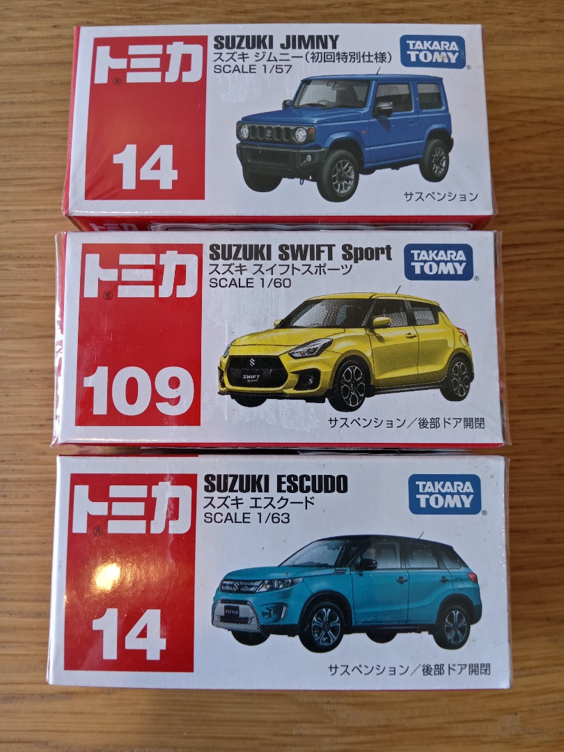 Tomica Suzuki Jimny Swift Vitara Models Set of 3 Hobbies