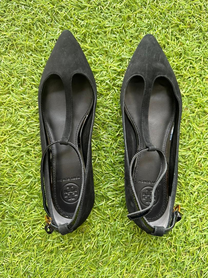 TORY BURCH Ashton T-Strap Flat in Black, Women's Fashion, Footwear, Flats  on Carousell