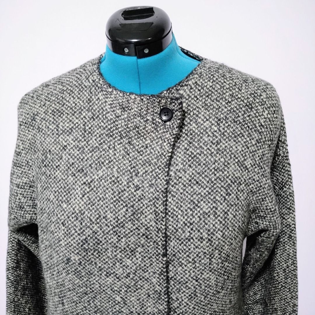 Uniqlo women tweed knitted hot sale coat