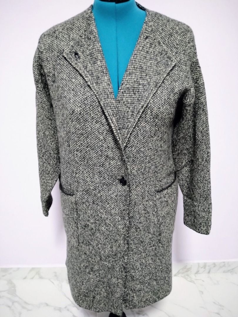 Uniqlo women sale tweed knitted coat