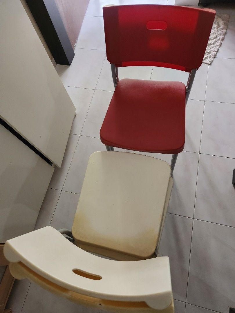 Used plastic chairs, Furniture & Home Living, Furniture, Chairs on Carousell
