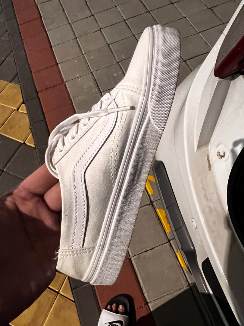 All white female vans hot sale