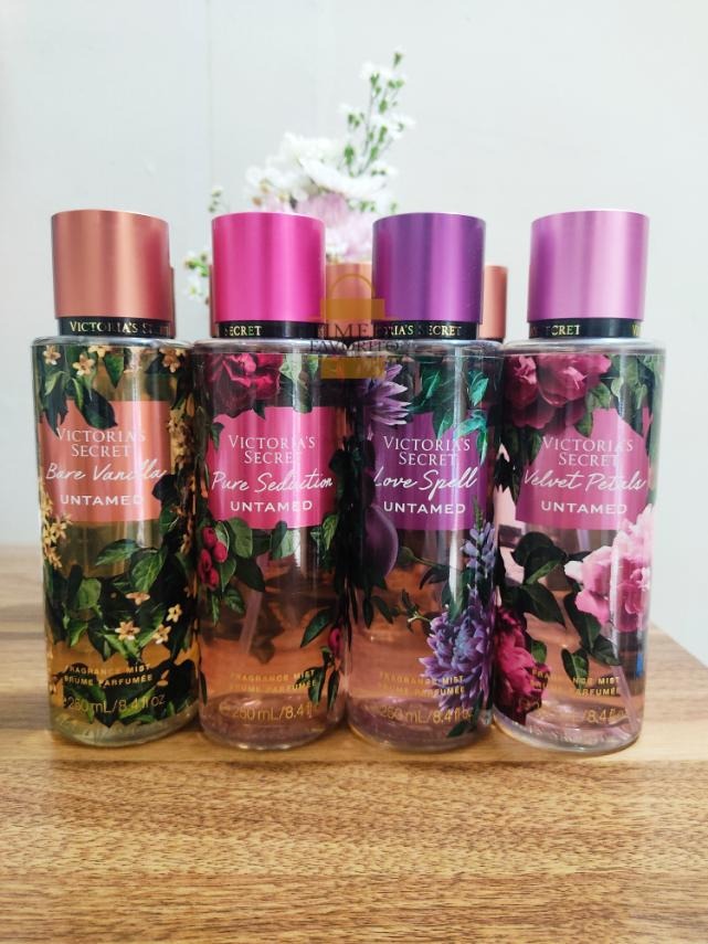 Victoria's Secret Bare Vanilla/Pure Seduction/Love Spell/Velvet Petals Untamed  Mist 250ml, Beauty & Personal Care, Fragrance & Deodorants on Carousell