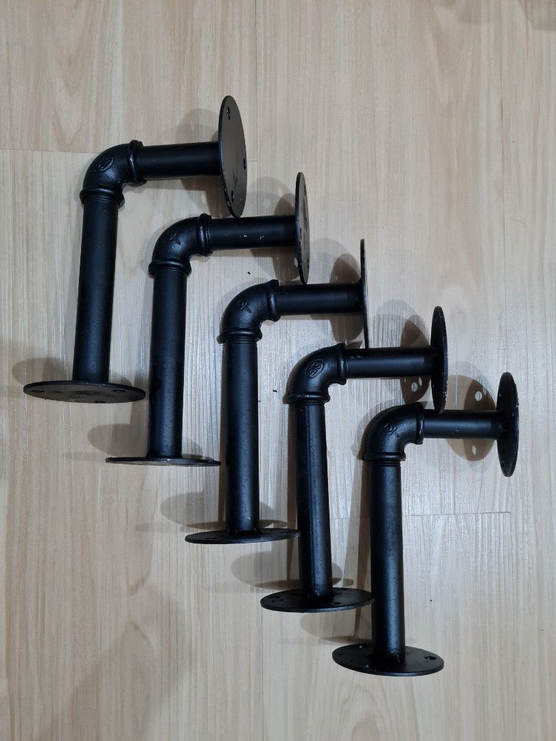 Vintage pipe shelving brackets, Furniture & Home Living, Furniture