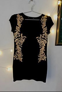 Voir mini dress with embossing pattern Size M