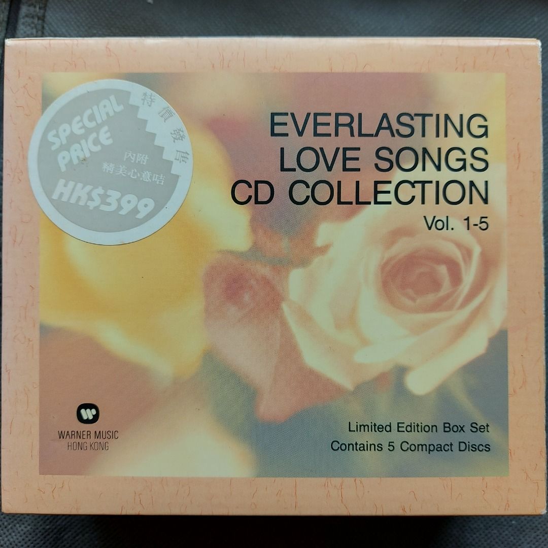 warner EVERLASTiNG LOVE SONGS CD coLLection 五CD-BOX set套裝(87-89