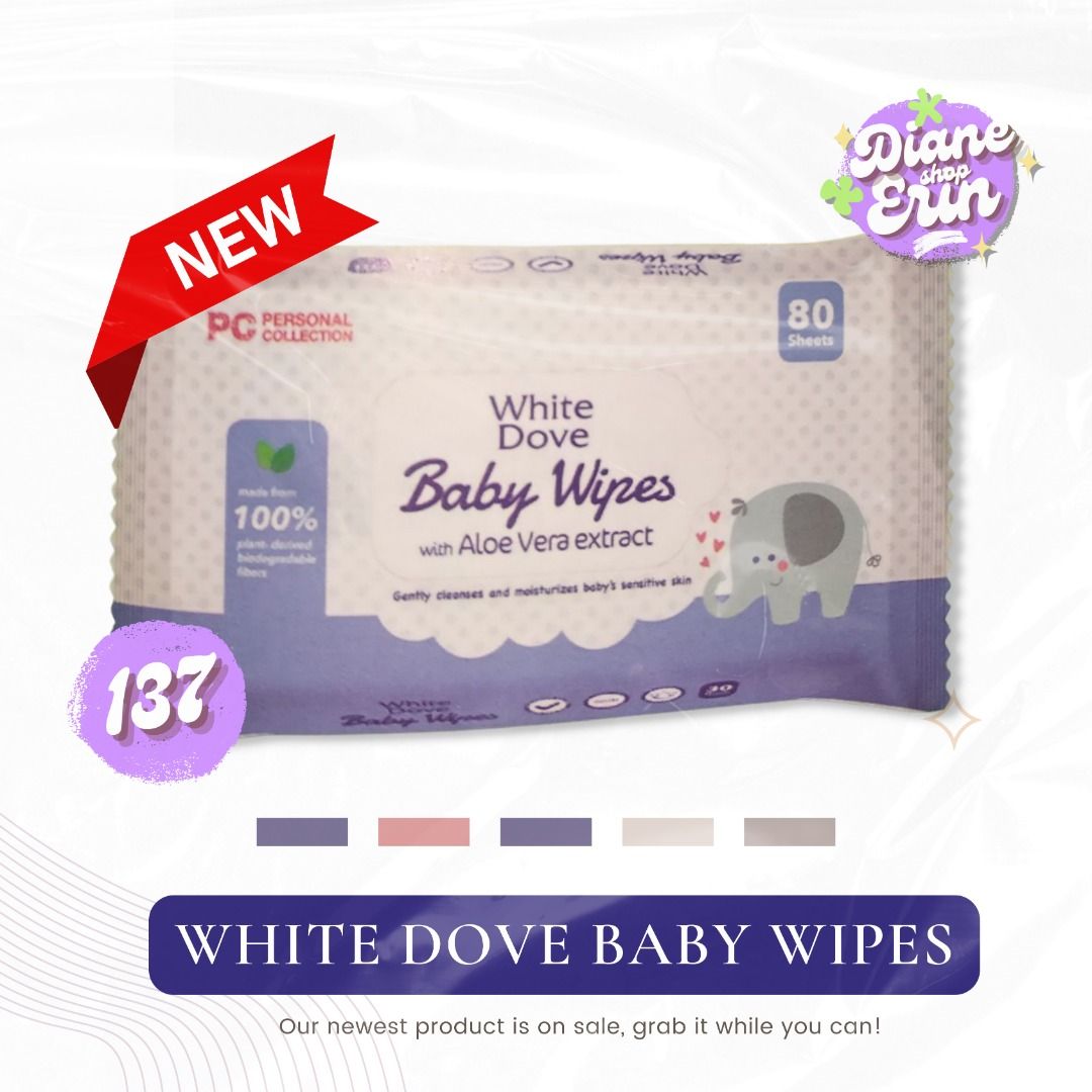 White Dove Baby Wipes 80 Sheets (PERSONAL COLLECTION), Babies & Kids