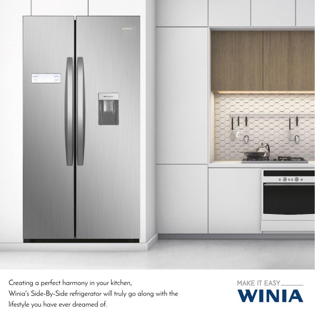 Winia Side by Side Refrigerator, TV & Home Appliances, Kitchen Appliances, Refrigerators