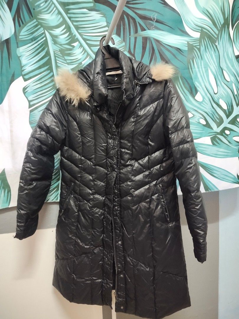 Andrea Leather Coat With Fur Trim