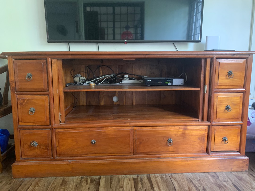 Wooden TV Console on Carousell