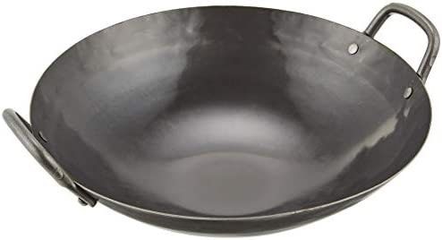 Yamada 36cm hand hammered Iron wok 1.6mm thick, Furniture & Home Living