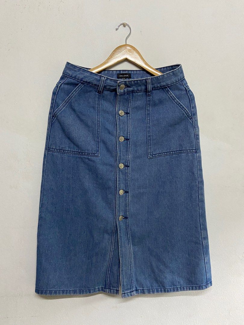 Denim skirt zalora on sale