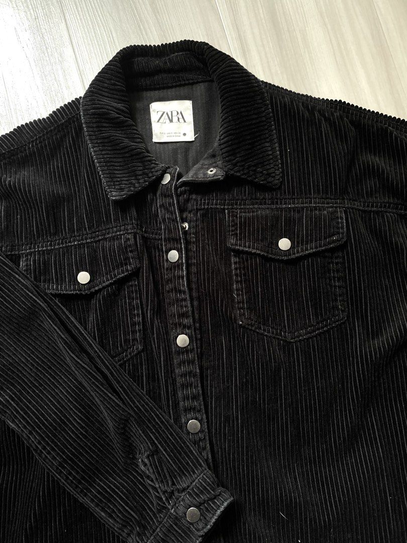 Black corduroy jacket zara store