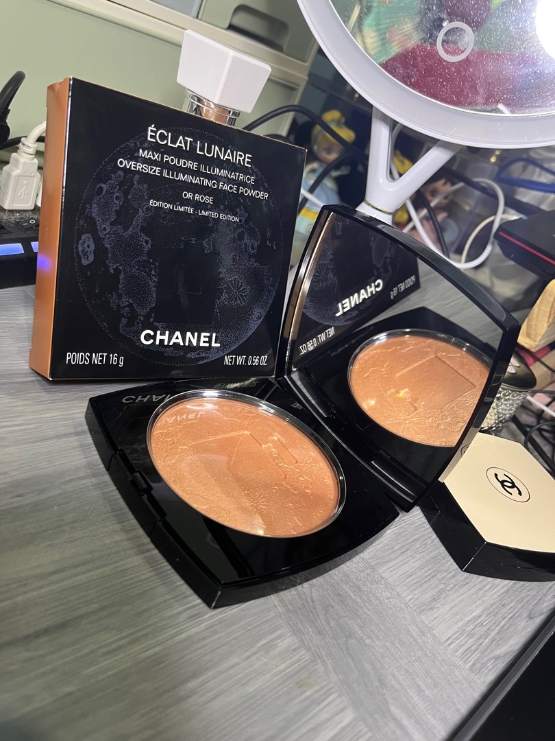CHANEL Eclat Lunaire Oversized Illuminating Face Powder ~ 887 Or Rose ~ 2022  Holiday Limited Edition 