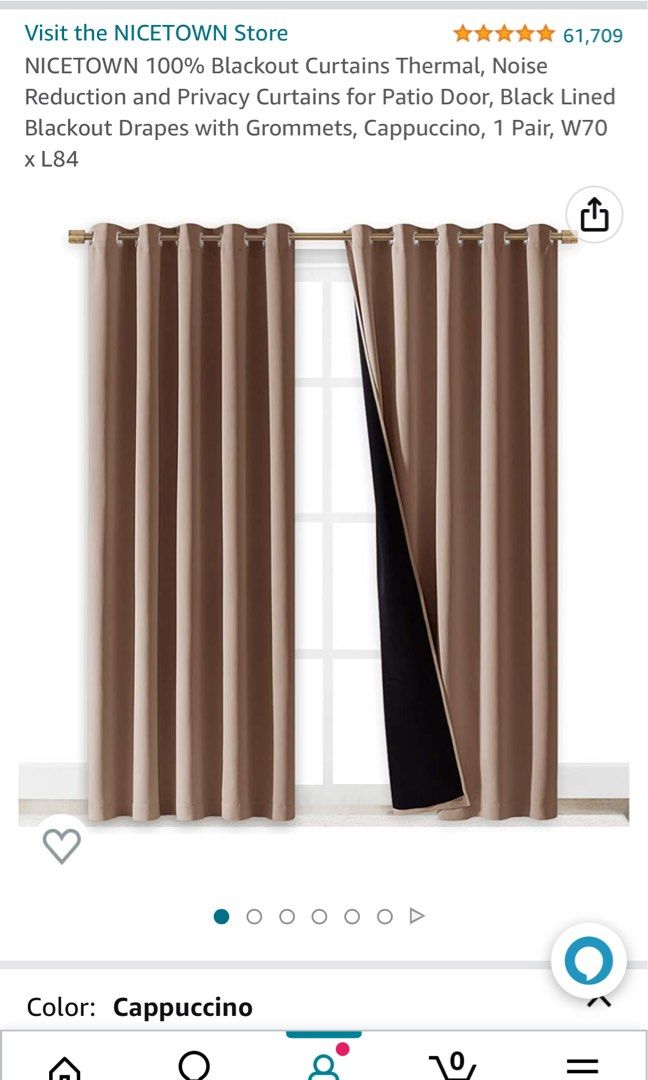 NICETOWN 100% Blackout Curtains Thermal, Noise Reduction and