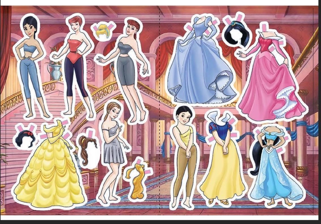 15 Disney Princess Paper Dolls Hobbies And Toys Stationery And Craft Art And Prints On Carousell