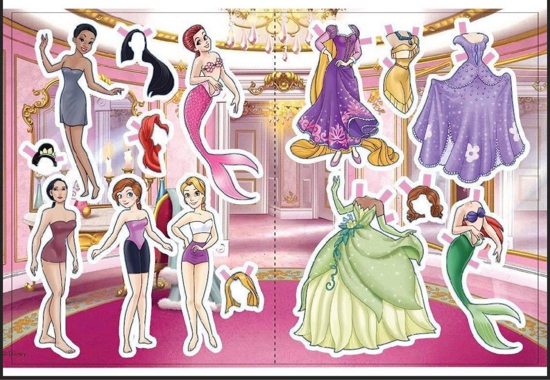 15 Disney Princess Paper Dolls Hobbies And Toys Stationery And Craft Art And Prints On Carousell