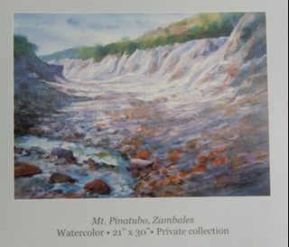 21" x 30" MOUNT PINATUBO ZAMBALES, Watercolor by Nik Masangcay