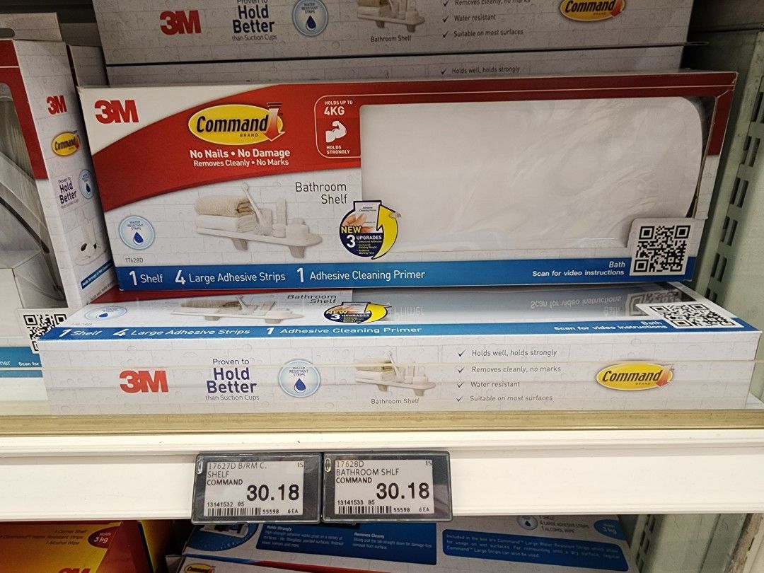 3M Command Shelf and Basket Set, Furniture & Home Living, Bathroom