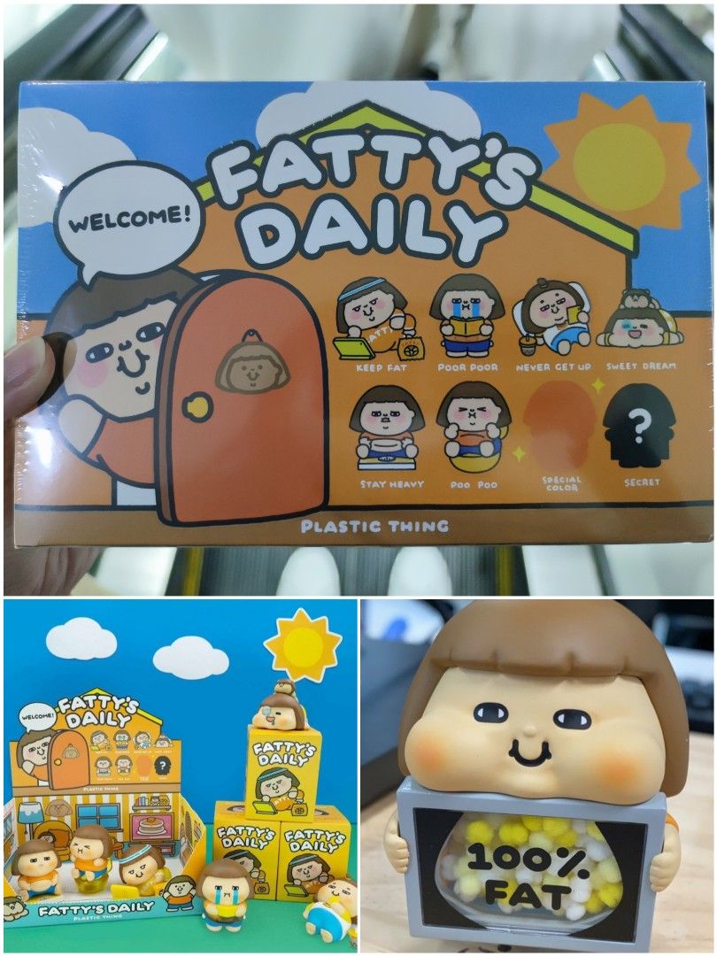 全新未拆封原箱為食妹Fatty's Daily盲盒一套6隻, 興趣及遊戲, 玩具