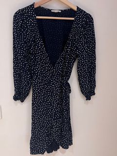 American Eagle polka dot wrapped dress