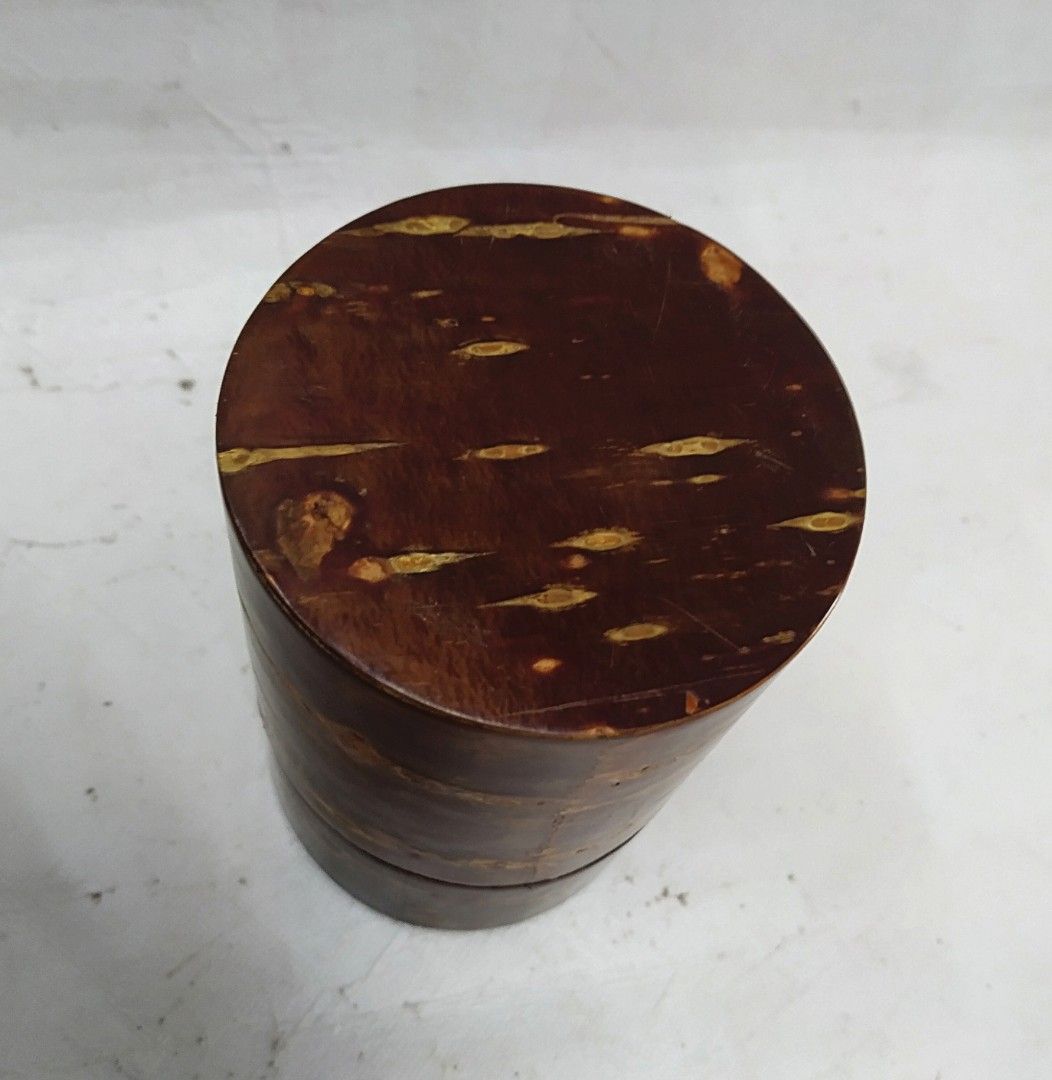 Antique Japanese Cherry Wood Tea canister, Hobbies & Toys, Stationery