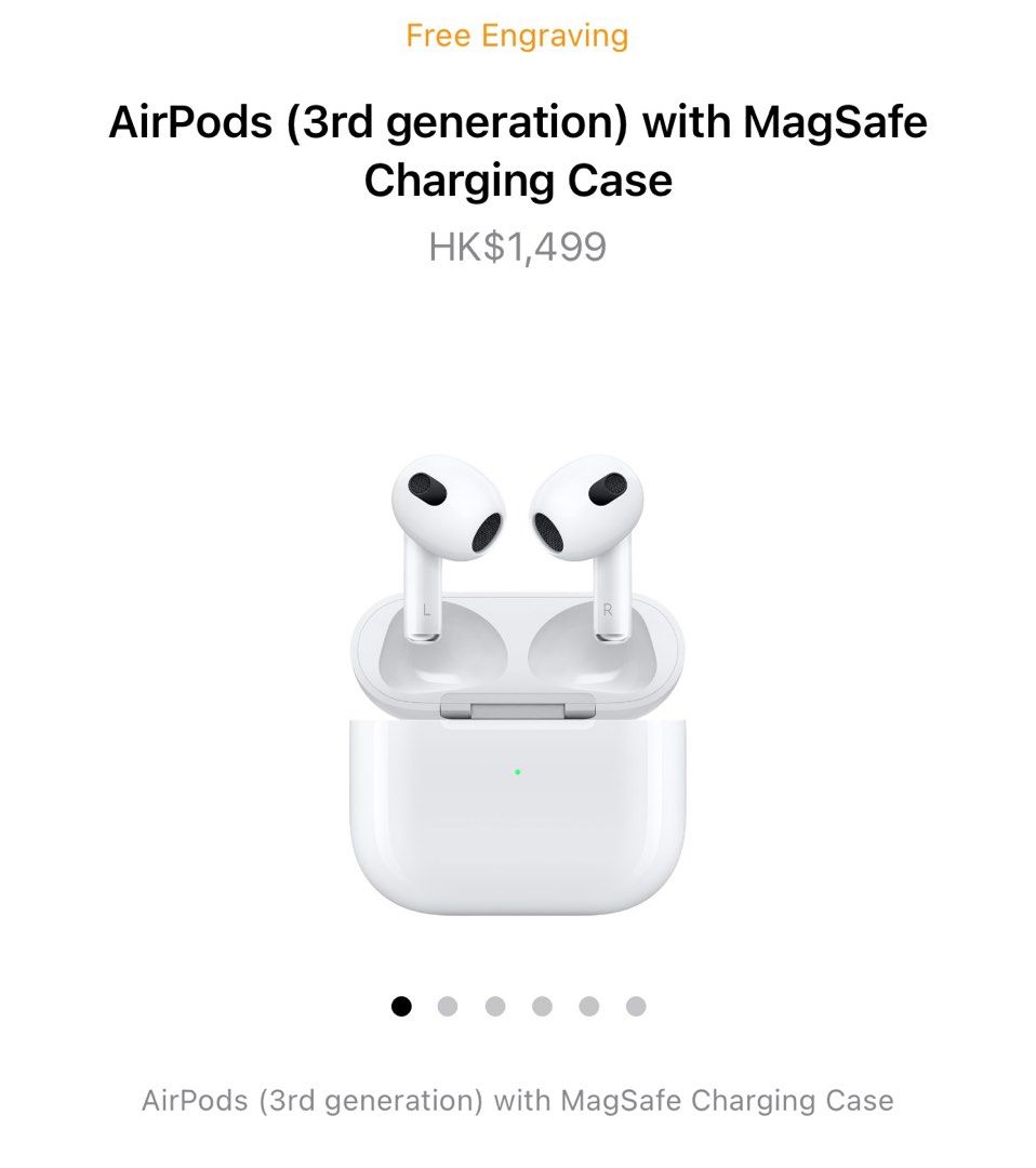 全新，未開封，有receipt] Apple AirPod (3rd generation), 音響器材