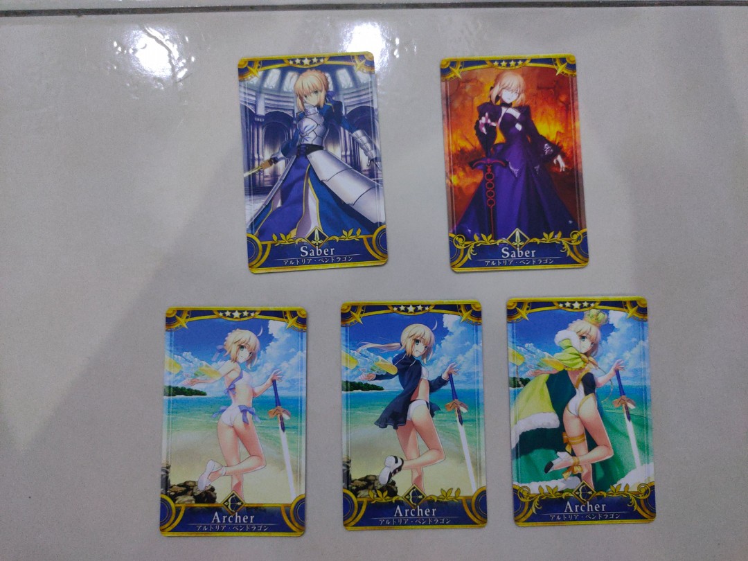 Artoria Fgo Card Fate Grand Order Arcade Hobbies And Toys Toys 8827