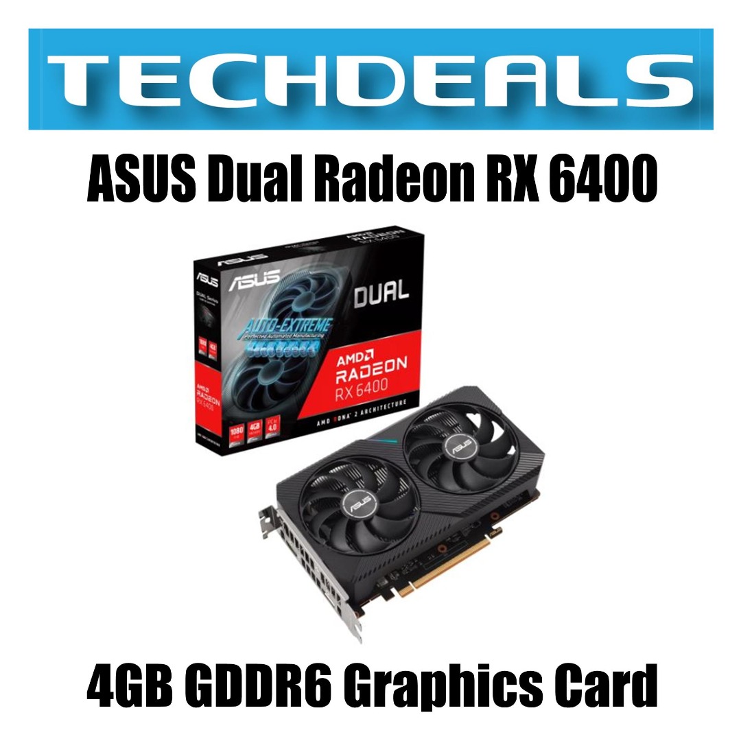ASUS Dual Radeon RX 6400 4GB GDDR6 Graphics Card, Computers & Tech ...