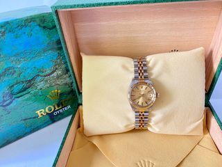 Auth Rolex Oysters Perpetual Date 6917 26mm Watch for Ladies