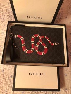 Authentic Gucci Bestiary Pouch with Kingsnake