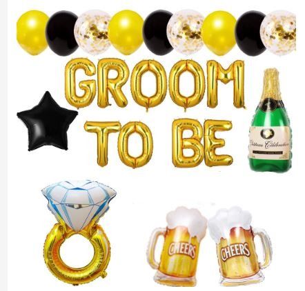 Bachelor Party Groom Shower Decorations for Men, GROOM TO BE Sash ...