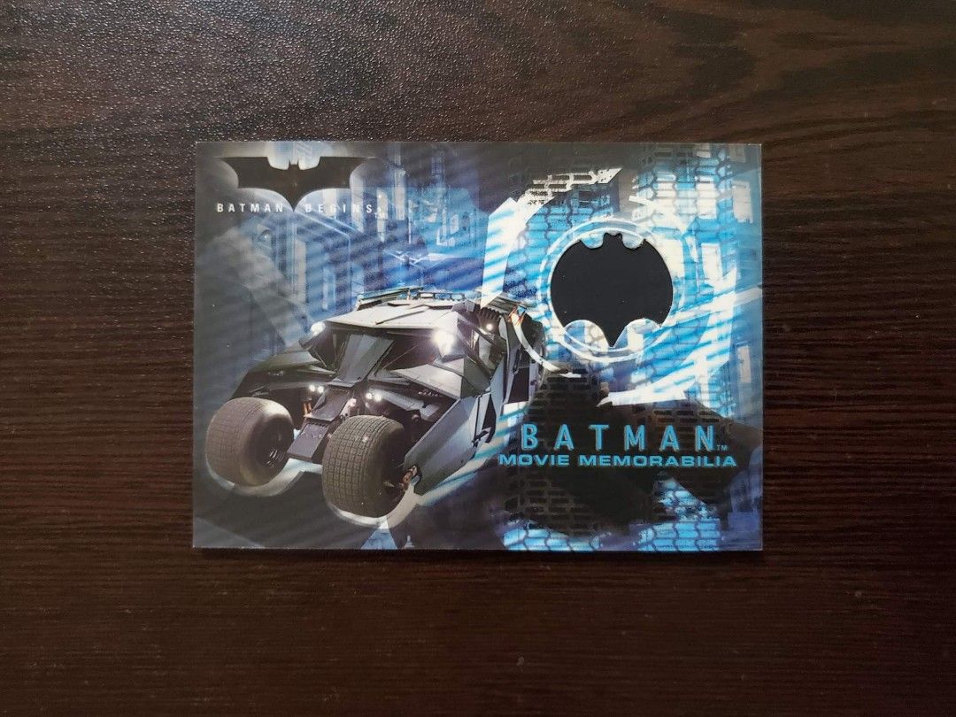 Batman Begins Batmobile movie-used relic card (batmobile tire), Hobbies ...