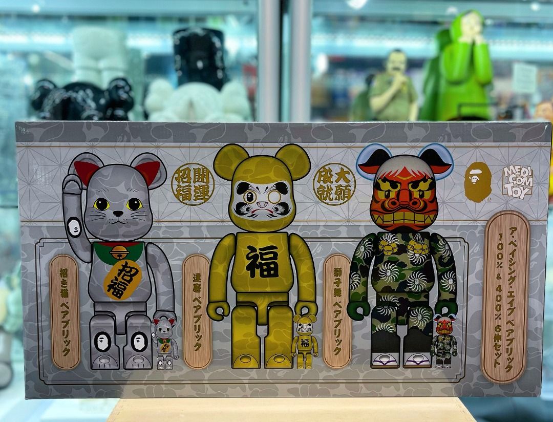 限定品】2023年版 招き猫銀メッキ エイプ × ベアブリック BE@RBRICK