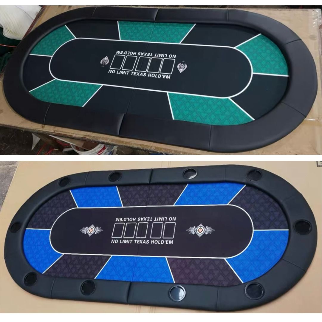 Bifold Tabletop Poker Table Texas Holdem Poker Chips COPAG Cards Poker