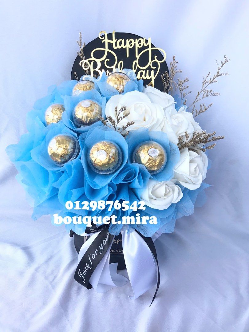 Shades of Blue Bouquet (Ramo Buchon) in Los Angeles, CA