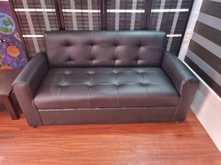 Brandnew ! erika 3 seater sofa black leather uratex foam