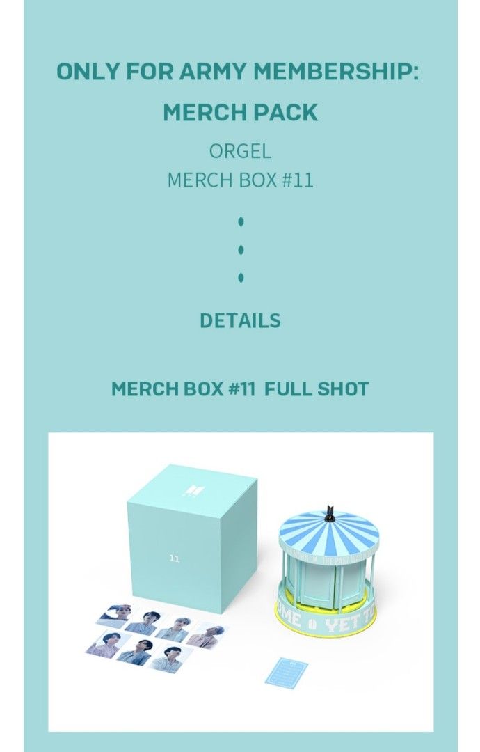 BTS membership Merch box 11 (現貨), 興趣及遊戲, 收藏品及紀念品, 韓