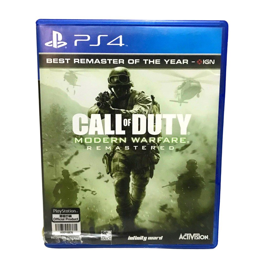 Call of Duty Modern Warfare (Remastered) Game Disk PS4, Video Gaming