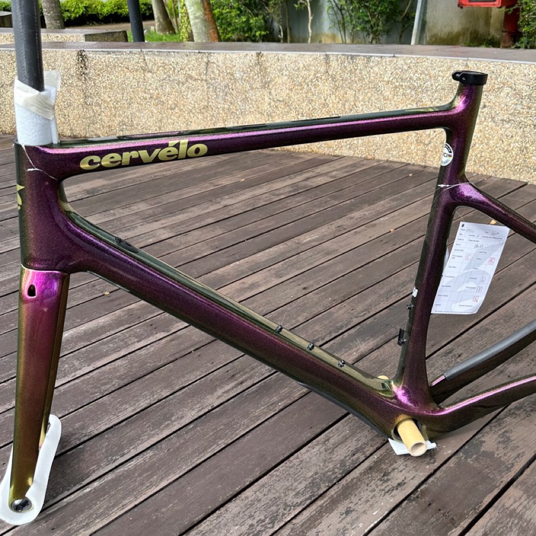 Cervelo Aspero Purple Shimmer Rare Frameset Sz 56 Carbon Frame