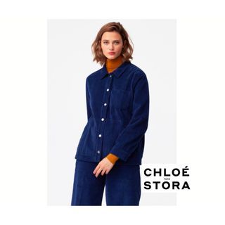 Chloe Stora Blue Corduroy Jacket