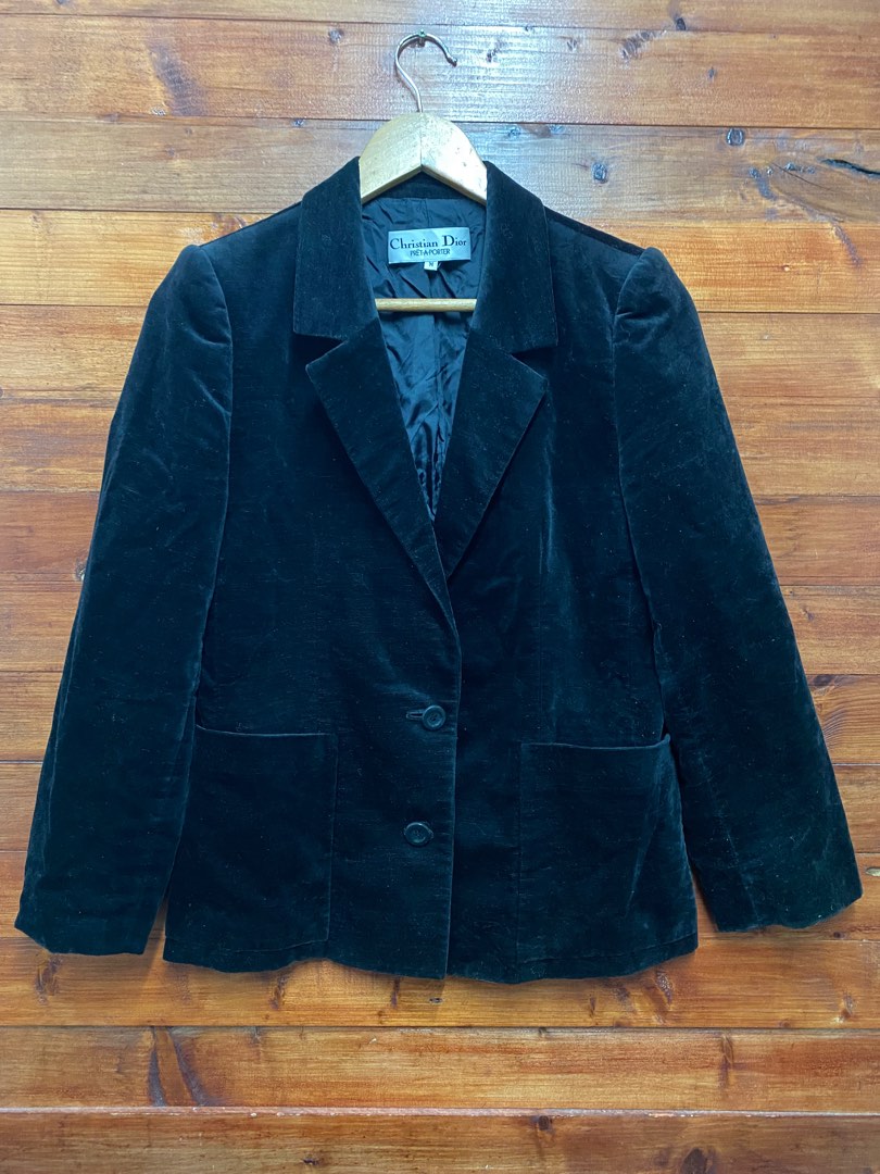 Christian dior valvet blazer jacket, Women's Fashion, Coats, Jackets ...