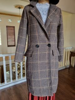Coat wool tartan HS