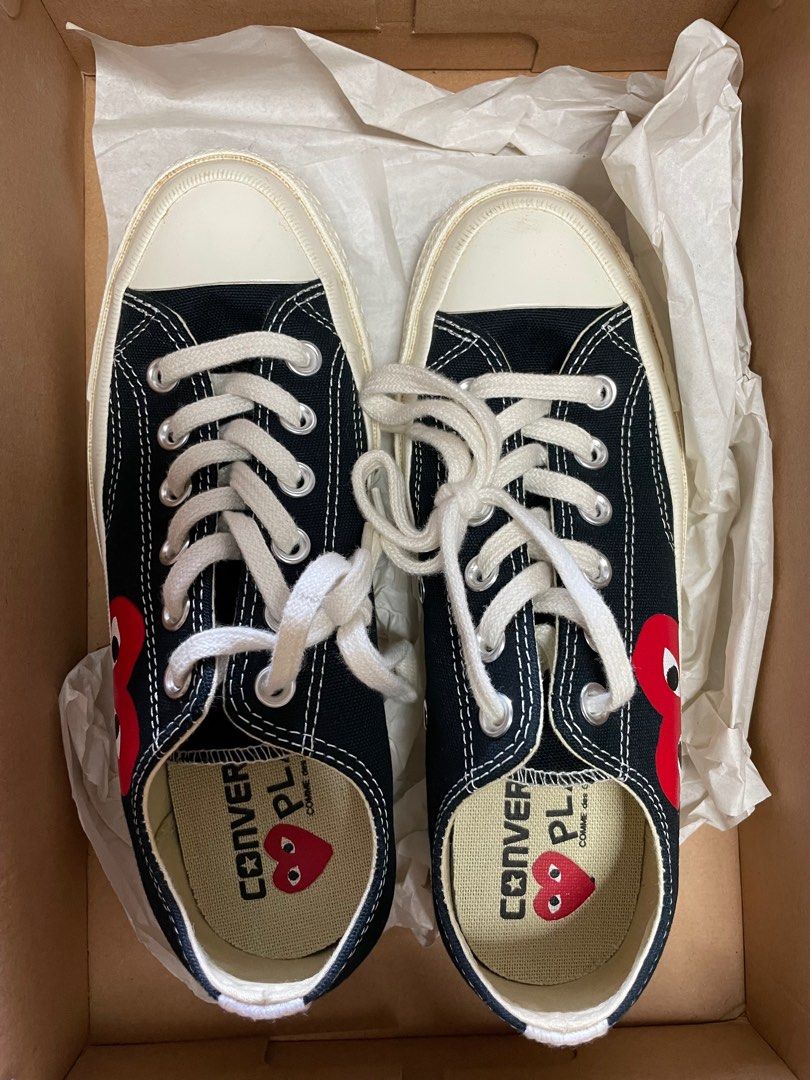 COMME DES GARCONS PLAY Converse Peek A Boo Heart Low Cut Sneakers Women s Fashion Footwear Sneakers on Carousell