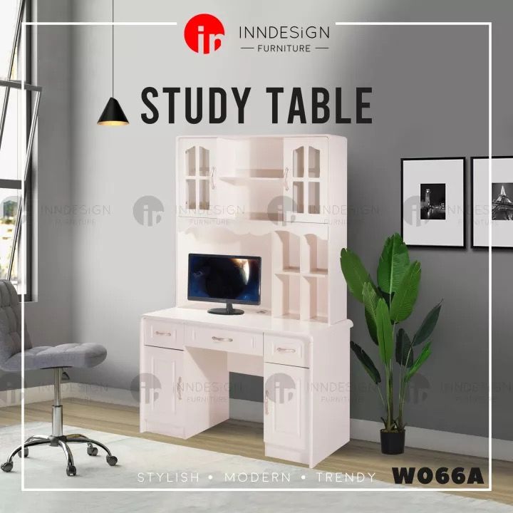 Computer Table With Top study table with top shelf, Furniture & Home ...