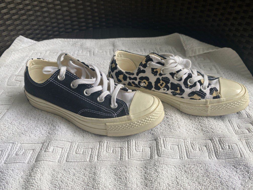 Leopard print sales converse low