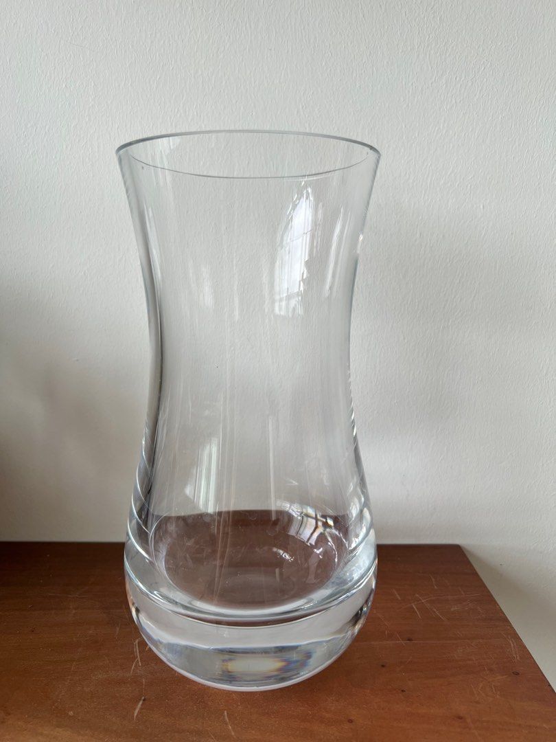 Crate and Barrel Glass Vase, Furniture & Home Living, Home Decor, Vases