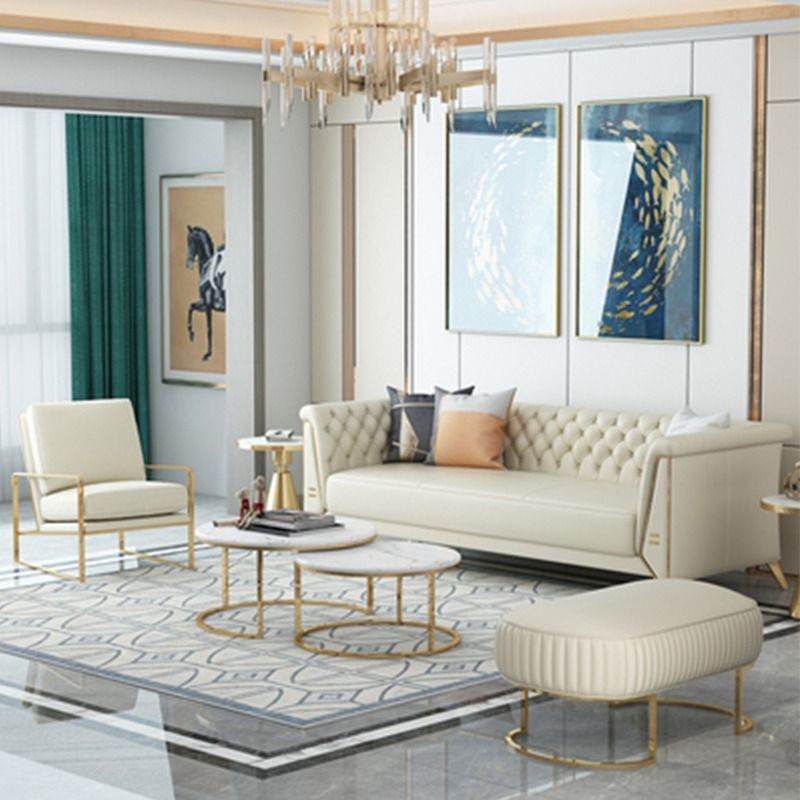 Cream microfiber clearance couch