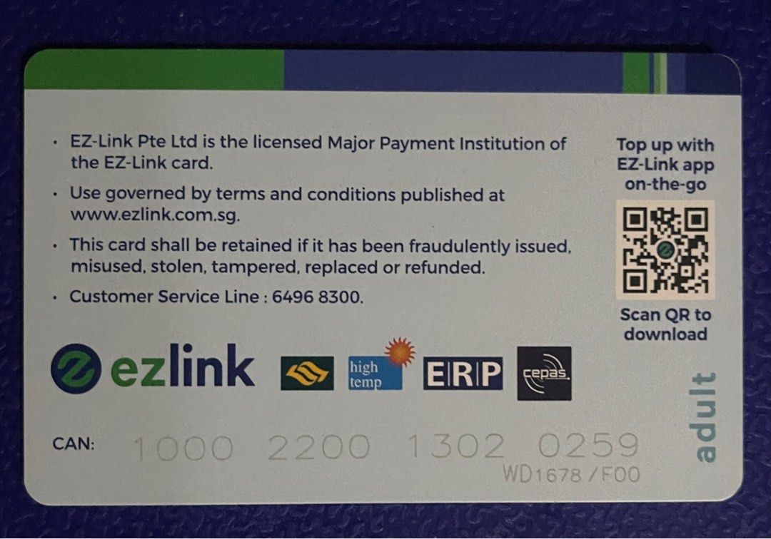 EZ LINK CARD Singapore Kartu MRT, Tiket & Voucher, Kartu Hadiah